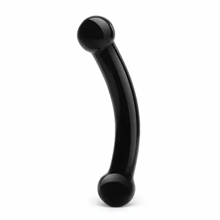 Glas Double Bull Black Glass Model - Dual-Ended, 13.5 cm, Hypoallergenic