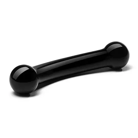 Glas Double Bull Black Glass Model - Dual-Ended, 13.5 cm, Hypoallergenic