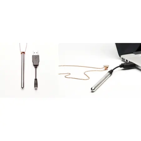 Crave Vesper Rose Gold Necklace - Discreet Stainless Steel Intimate Device