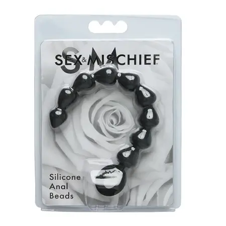 Sportsheets S&M Black Silicone Intimate Bead String 23cm Unisex