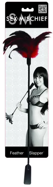 Sportsheets S&M Dual-Ended Feather and Faux Leather Paddle 38cm