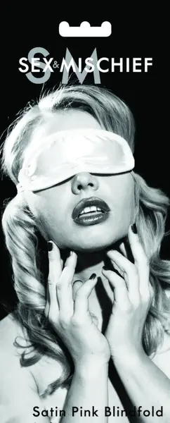 S&M Satin Blindfold Light Pink - Soft Adjustable Eye Mask