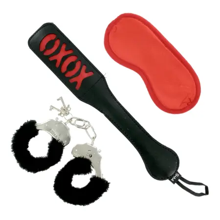 Sportsheets S&M Sweet Punishment Set - Compact Bondage Kit Black/Red