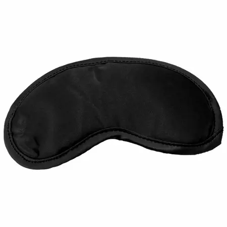 Sportsheets S&M Satin Blindfold Black - Adjustable Soft Eye Mask