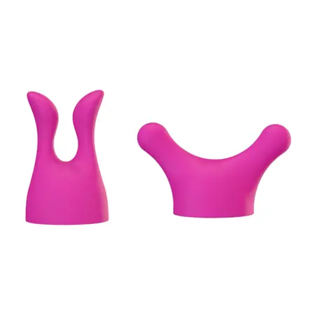 PalmPower Palmbody Attachments Set - 2-Piece Silicone Kit for Wand Massager