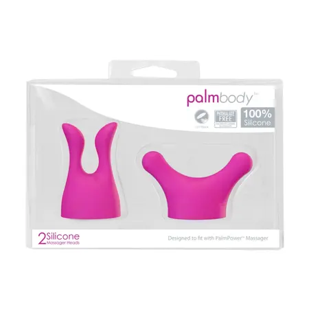PalmPower Palmbody Attachments Set - 2-Piece Silicone Kit for Wand Massager