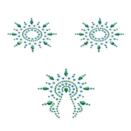 Petits Joujoux Gloria Body Jewelry Set Turquoise & Green Crystal