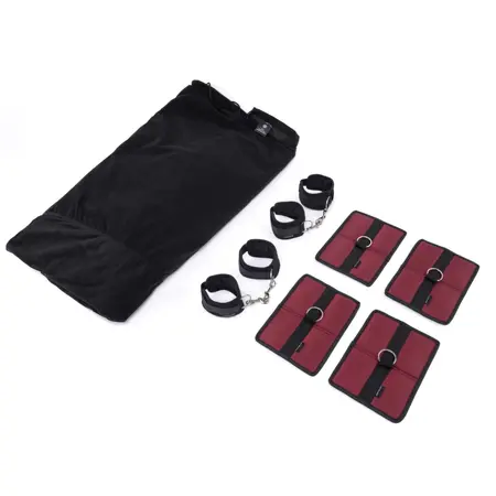 Sportsheets King Size Bondage Bed Restraint System Set, Black, XL