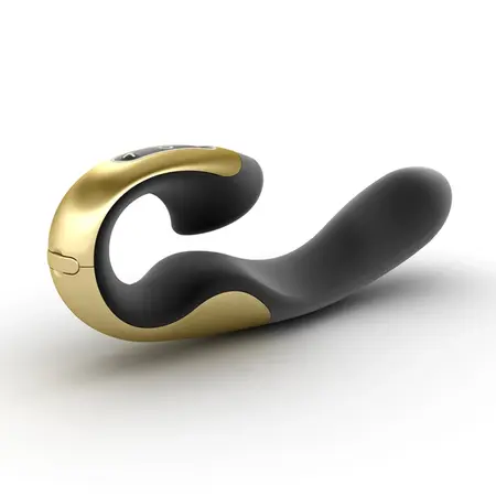 ZINI Roae Black/Gold - Ergonomic Silicone Personal Massager 195mm
