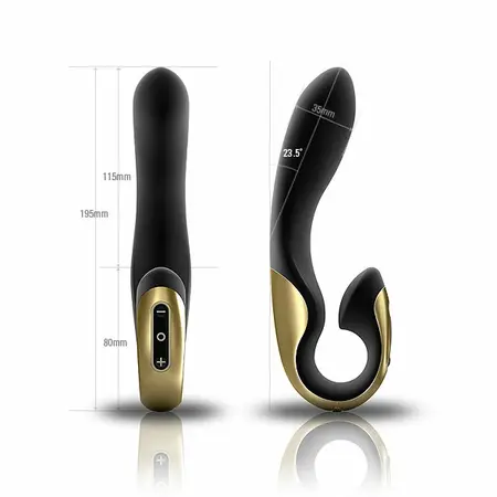 ZINI Roae Black/Gold - Ergonomic Silicone Personal Massager 195mm