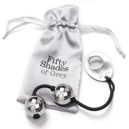 Fifty Shades of Grey Inner Goddess Metal Kegel Exercise Balls 21.6cm Silver