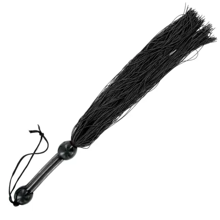Sportsheets Large Rubber Whip Black 55cm - Handcrafted Latex Impact Tool