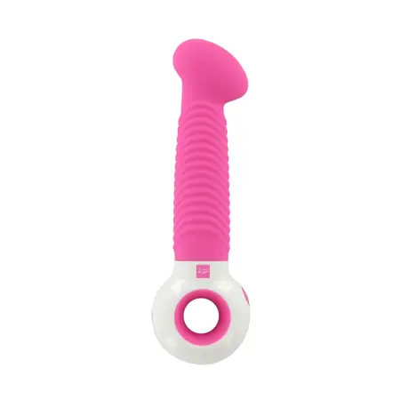 LoversPremium Selene Pink - O-Handle Silicone Vibrating Massager 18cm