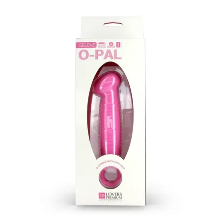 LoversPremium Selene Pink - O-Handle Silicone Vibrating Massager 18cm