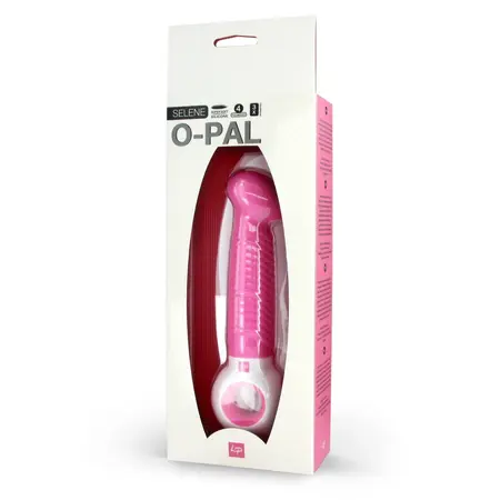 LoversPremium Selene Pink - O-Handle Silicone Vibrating Massager 18cm