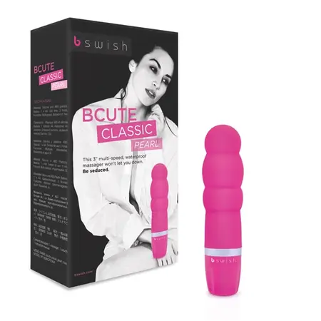 B Swish Bcute Classic Pearl Rose Compact Waterproof Massager 10cm