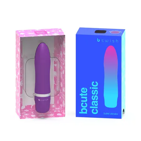 B Swish Bcute Classic Compact Silicone Massager Purple 10cm