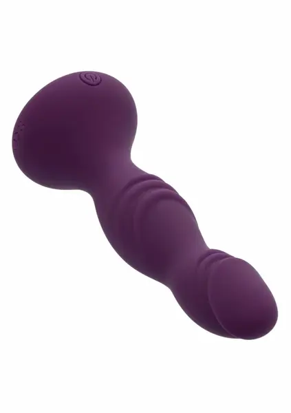 Deep Stud Probe Silicone Dual Motor Curved Intimate Device Black