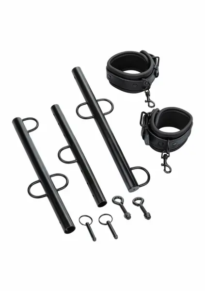 CalExotics Spreader Bar with Adjustable Cuffs 65.5-77 cm Black
