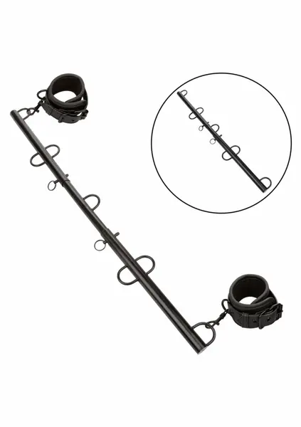 CalExotics Spreader Bar with Adjustable Cuffs 65.5-77 cm Black