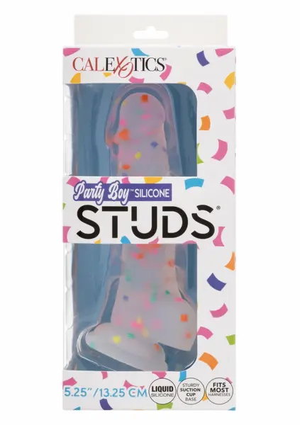 Party Boy Studs Silicone Model 13.25 cm with Suction Cup, Black
