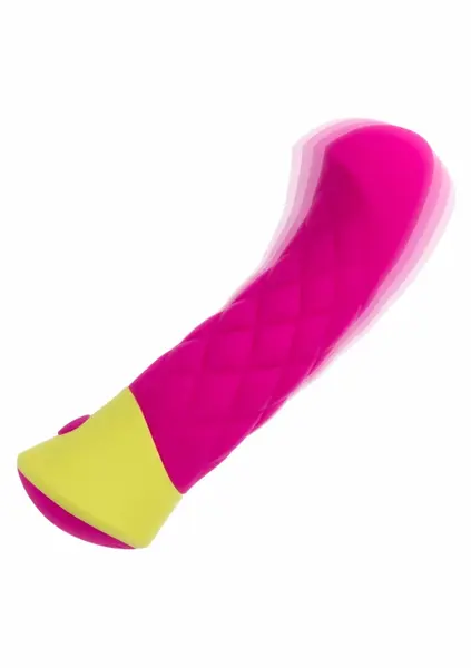 Rave Quilted G Vibrator - Curved Silicone Massager, 10 Modes, USB, IPX7