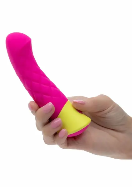 Rave Quilted G Vibrator - Curved Silicone Massager, 10 Modes, USB, IPX7