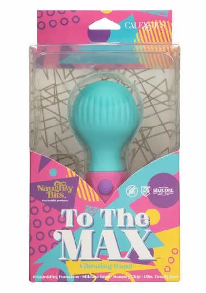 CalExotics Naughty Bits To The Max Wand Mini Massager, 10 Modes, Waterproof, Purple