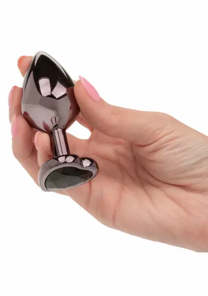 CalExotics Jewel Diamond Heart Plug Large - Elegant Metal Intimate Accessory