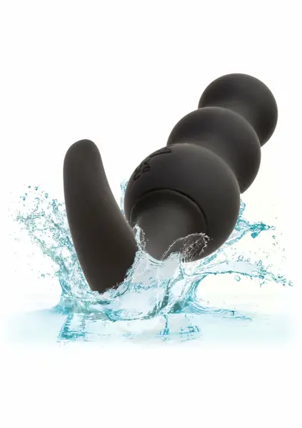 CalExotics Boundless Vibrating Beaded Plug Silicone Waterproof Black