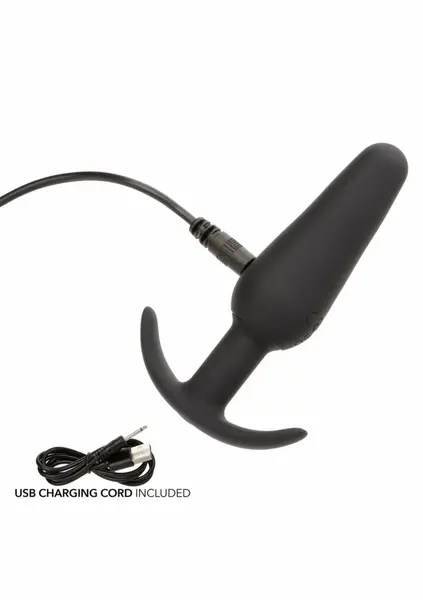 CalExotics Boundless Vibrating Slim Plug Black USB Rechargeable 10 Modes