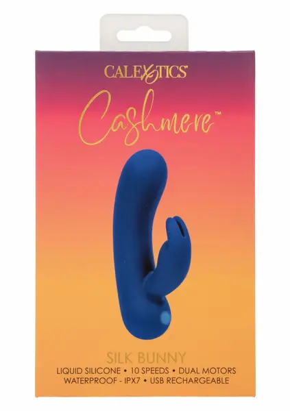 CalExotics Cashmere Silk Bunny Intimate Machine Dual Motor Pink Silicone IPX7