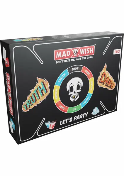 MadWish Pro ENG/DE Party Game Set with 250 Cards & Accessories
