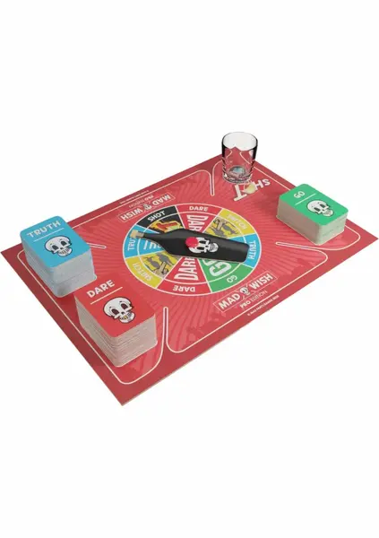 MadWish Pro ENG/DE Party Game Set with 250 Cards & Accessories