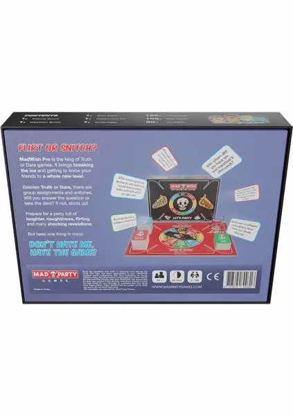 MadWish Pro ENG/DE Party Game Set with 250 Cards & Accessories