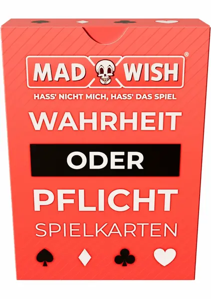 MadWish Playing Cards ENG/DE 24-Pack - Party Game Set