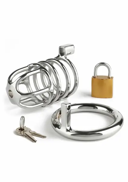 Mr. Steel Chastity Cage Stainless Steel Secure Locking System 8713221839749