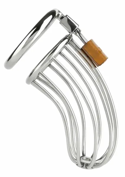 The Man Slut Mr. Steel Chastity Cage Stainless Steel Secure Fit