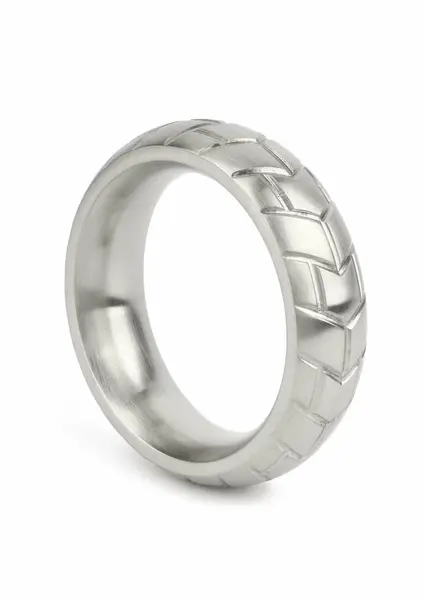 Mr. Steel MeGa Tire C-Ring Satin 40mm - Stainless Steel Ring, Satin Finish