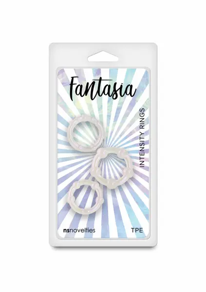 Fantasia Intensity Rings Set - Flexible TPE, Multi-Color, Assorted Sizes