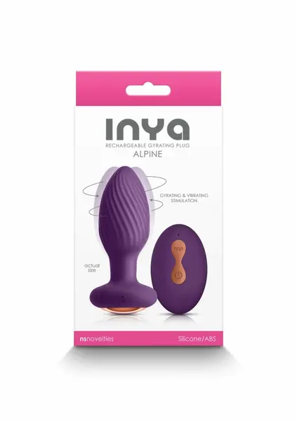 INYA Alpine Remote-Controlled Rotating Plug, Rechargeable, Black