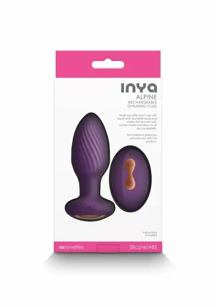 INYA Alpine Remote-Controlled Rotating Plug, Rechargeable, Black