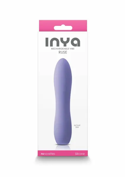 INYA Ruse Compact Rechargeable Silicone Device, 10 Modes, Pink
