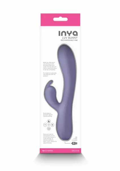 INYA Luv Bunny Silicone Intimate Device 16 Functions Pink