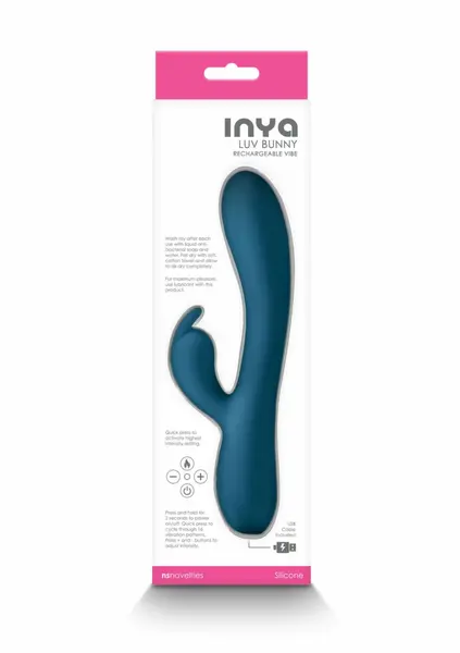 INYA Luv Bunny Intimate Silicone Device 16-Speed Pink