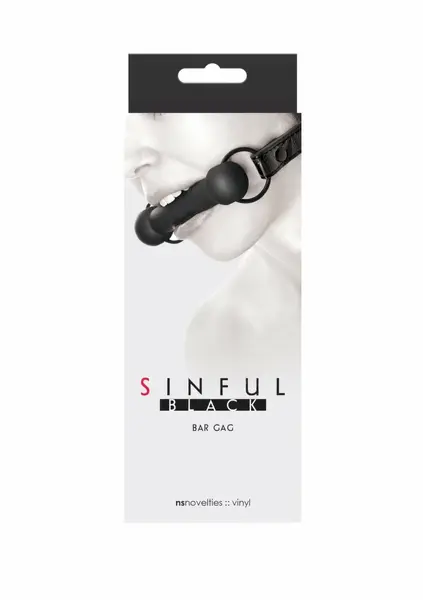 Sinful Silicone Bar Gag Adjustable Strap Pink Body-Safe 657447102455