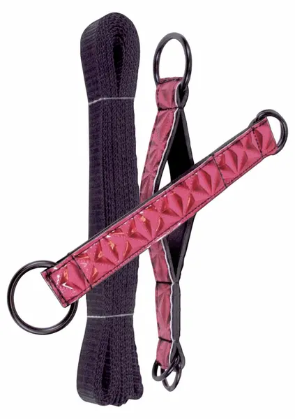 Sinful Bed Restraint Straps Adjustable 4m System Black or Pink