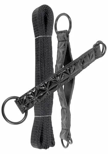 Sinful Bed Restraint Straps Adjustable 4m Black/Pink Universal System