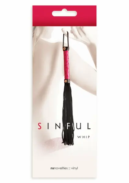 Sportsheets Whip Vinyl & Leather Black - Flexible Impact Tool
