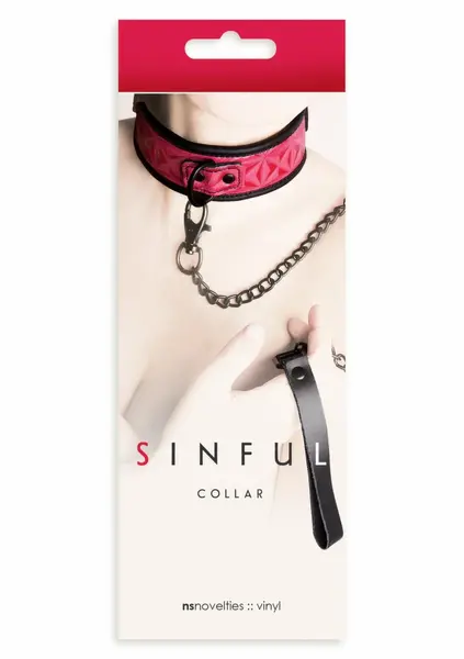 Sportsheets Collar Adjustable Vinyl-Neoprene Black with Leash 657447091667